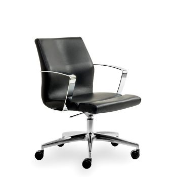 Sedia per ufficio modello Deep in pelle